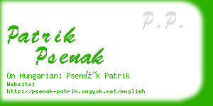 patrik psenak business card